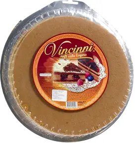 Vincinni Round Soft Cake Layer Dark 400g (8)