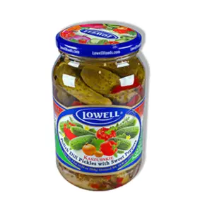 Lowell Polish Dill Pickles w Sweet Peppers 880g (12)