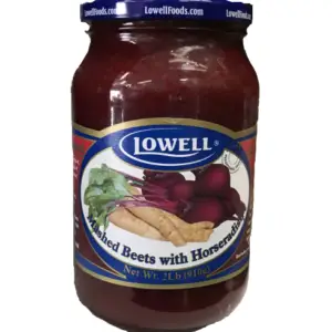 Lowell Mashed Beets w Horseradish 910g (12)