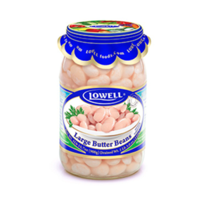Lowell Large Butter Beans Fasola Jar 900g (12) - Global Imports & Exports Wholesale