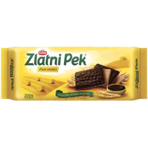 Bambi Zlatni Pek Chocolate Covered Biscuit 200g - Global Imports & Exports - Wholesale European Food Distributors