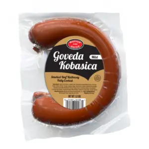 Indulge in the savory delight of Brother & Sister Goveda Kobasica Beef Sausage, available per lb, exclusively from Global Imports & Exports – Wholesale European Food Distributors. Our Goveda Kobasica Beef Sausage is crafted with premium-quality beef and expert seasoning to offer an authentic taste experience that will tantalize your taste buds. Whether grilled, pan-fried, or added to your favorite recipes, each bite promises a burst of flavor and satisfaction. Elevate your culinary creations with the unmatched quality and taste of Brother & Sister Goveda Kobasica Beef Sausage, available only from Global Imports & Exports – Wholesale European Food Distributors. 🥩 Premium Beef: Our Beef Kobasica is made from high-quality beef cuts, ensuring a robust and flavorful experience with every bite. It embodies our commitment to delivering quality and taste. 🔥 Time-Honored Taste: Infused with a blend of authentic spices, our Beef Kobasica captures the essence of traditional European sausages. Each bite offers a taste that’s reminiscent of old-world flavors and craftsmanship. 🌭 Classic Comfort: Whether grilled, pan-fried, or enjoyed as a part of your favorite recipes, our Beef Kobasica offers a taste that’s both familiar and comforting. It’s a culinary connection to tradition. 🍽️ Versatile Enjoyment: From gatherings to family meals, our Beef Kobasica adds a hearty and savory element to your culinary creations. Its classic taste elevates any dining occasion. 🕰️ Crafted Excellence: More than just a sausage, our Beef Kobasica reflects our dedication to providing you with a product that’s both traditional and delicious. Each bite showcases our commitment to taste and quality. Delve into the genuine tastes of Brother & Sister Beef Kobasica. Beyond being a mere sausage, it’s an expedition into the realm of traditional European sausages, elevating every meal to a culinary delight. Elevate your dining experience. Embrace the heritage. Secure your order for Beef Kobasica today and immerse yourself in a realm of culinary gratification, embodying the essence of beef and timeless flavors in each delectable bite, exclusively from Global Imports & Exports – Wholesale European Food Distributors.