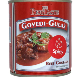 Experience the fiery delight of Brother & Sister Govedi Gulas Beef Goulash HOT, available in convenient 300g (24) packs, exclusively from Global Imports & Exports – Wholesale European Food Distributors. Our Beef Goulash HOT offers a tantalizing blend of spices and flavors, meticulously crafted to ignite your taste buds. Each hearty spoonful embodies the perfect balance of heat and savory goodness, promising a culinary adventure that’s sure to leave a lasting impression. Whether enjoyed on its own or paired with your favorite side dishes, our Beef Goulash HOT is guaranteed to spice up your dining experience. Order now and discover the unmatched quality and flavor of Brother & Sister Govedi Gulas Beef Goulash HOT, available only from Global Imports & Exports – Wholesale European Food Distributors. 🥩 Prime Beef Elegance: Our Govedni Gulaš begins with the finest cuts of premium beef, meticulously selected to ensure tenderness and flavor. Immerse yourself in the richness of succulent meat that’s been transformed by time-honored cooking techniques. 🌶️ Savor the Spice Symphony: A harmonious blend of spices, including paprika and local herbs, elevates the flavor profile of our Govedni Gulaš. It’s a symphony of tastes that dance on your palate and pay homage to the Balkan culinary heritage. 🍅 Slow-Simmered Perfection: The art of slow-cooking is embraced in every pot of Govedni Gulaš. Hours of patient simmering allow the flavors to meld, creating a hearty and robust stew that’s perfect for indulgent meals. 🍞 Bread Bowl Comfort: Govedni Gulaš finds its ideal companion in freshly baked bread, offering you the authentic Balkan experience of sopping up the savory goodness. It’s a rustic and satisfying way to enjoy this beloved dish. 🕰️ Taste the Tradition: With every bite, our Govedni Gulaš echoes the traditions of generations past. It’s a culinary journey that connects you with Balkan culture, offering a taste of history, community, and cherished family recipes. Delight in the rich flavors of Balkan cuisine with Brother & Sister Govedni Gulaš, available now from Global Imports & Exports – Wholesale European Food Distributors. Carefully prepared, it’s more than just a dish—it’s a tribute to the warmth, flavors, and cherished moments that define Balkan cooking. Taste the tradition. Embrace the authenticity. Secure your order for Govedni Gulaš today and indulge in a culinary gem that encapsulates the essence of the Balkans in every delectable bite.