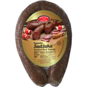 Brother & Sister Smoked Beef Sausage (Bosanski Sudzuk) (per lb) - Global Imports & Exports - Wholesale European Food Distributor