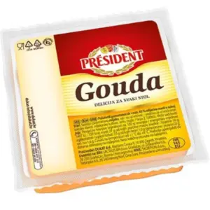 Dukat President Cheese Smoked Gouda 400g - Global Imports & Exports - Wholesale European Food Distributors