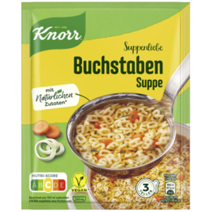 Knorr Soup Buchstaben Noodle Alphabet Letter 84g - Global Imports & Exports - Wholesale European Food Distributors