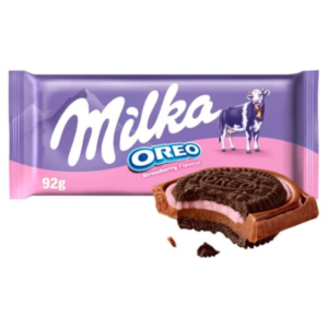 Milka Oreo Strawberry Sandwich Chocolate 92g - Global Imports & Exports - Wholesale European Food Distributors