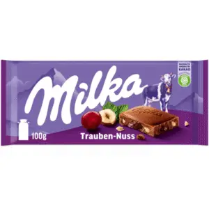 Milka Raisins & Hazelnut Chocolate 90g - Global Imports & Exports - Wholesale European Food Distributors