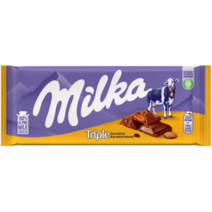 Milka Triple Caramel Chocolate 90g - Global Imports & Exports - Wholesale European Food Distributors