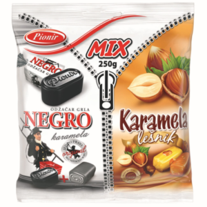 Pionir Mix Negro + Karamela Candy 250g - Global Imports & Exports - Wholesale European Food Distributors