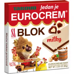Takovo Eurocrem Blokic Chocolate 80g - Global Imports & Exports - Wholesale European Food Distributors