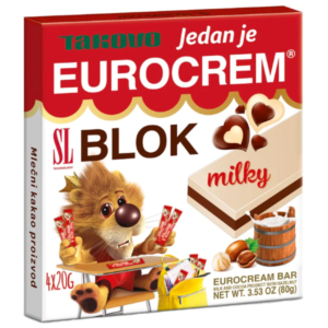 Takovo Eurocrem Blokic Chocolate 80g - Global Imports & Exports - Wholesale European Food Distributors