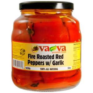 Vava Fire Roasted Red Peppers w Garlic 1650g - Global Imports & Exports - Wholesale European Food Distributors