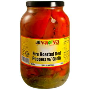 Vava Fire Roasted Red Peppers w Garlic 2350g - Global Imports & Exports - Wholesale European Food Distributors