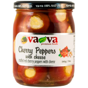 Vava Red Cherry Peppers w Cheese 540g - Global Imports & Exports - Wholesale European Food Distributors