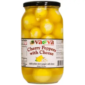 Vava Yellow Cherry Peppers w Cheese 960g - Global Imports & Exports - Wholesale European Food Distributors