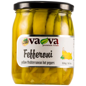 Vava Yellow Fefferoni Peppers Hot 530g - Global Imports & Exports - Wholesale European Food Distributors