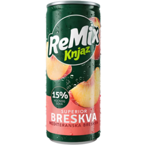 Knjaz Milos Remix Peach Soda 330ml - Global Imports & Exports - Wholesale European Food Distributors