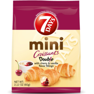 Seven Days Mini Croissant Cherry & Vanilla Filling 60g - Global Imports & Exports - Wholesale European Food Distributors