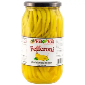 Vava Yellow Fefferoni Peppers Hot 960g - Global Imports & Exports - Wholesale European Food Distributors