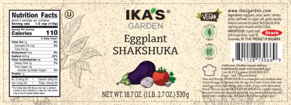 Ika's Garden Eggplant Shakshuka 530g - Nutrition Facts - Global Imports & Exports Distributors