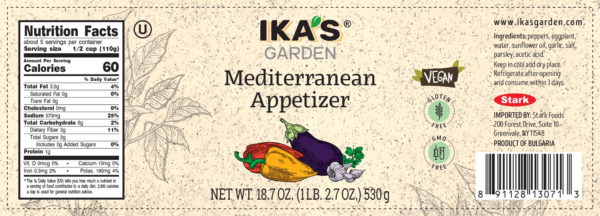 Ika's Garden Mediterranean Appetizer 530g - Nutrition Facts - Global Imports & Exports Distributors