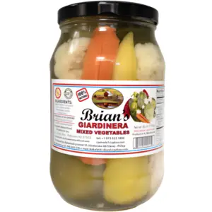 Brian's Giardinera Mixed Vegetables 1700g - Global Imports & Exports - Wholesale European Food Distributors