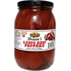 Brian's Long Red Peppers 1700g - Global Imports & Exports - Wholesale European Food Distributors