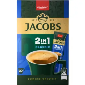 Jacobs Instant Coffee 2 in 1 Original 12.4g (6x20) - Global Imports & Exports - Wholesale European Food Distributors