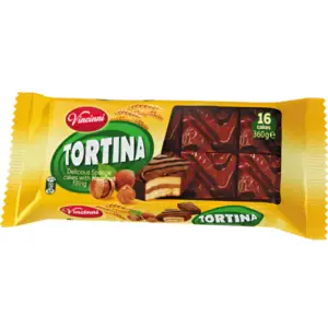 Vincinni Tortina Bars Hazelnut Cream 360g - Global Imports & Exports - Wholesale European Food Distributors